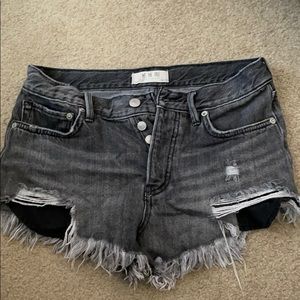 Free people black Jean shorts